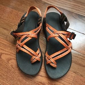 Women’s Orange double strap Chaco’s